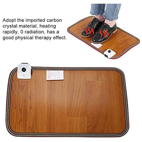  [아마존베스트]Greeflu Warm Footrest, Adjustable Electric Heating Heated Board for Office Home Doormat Heating Foot Warmer Thermostat Pads 20.5 x 11.8 Inch (EU)