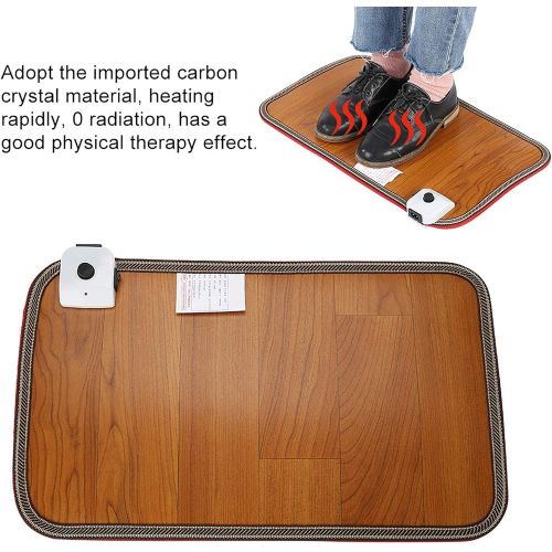  [아마존베스트]Greeflu Warm Footrest, Adjustable Electric Heating Heated Board for Office Home Doormat Heating Foot Warmer Thermostat Pads 20.5 x 11.8 Inch (EU)