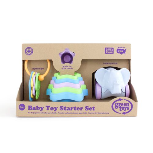  Green Toys Baby Toy Starter Set (First Keys, Stacking Cups, Elephant) by Green Toys