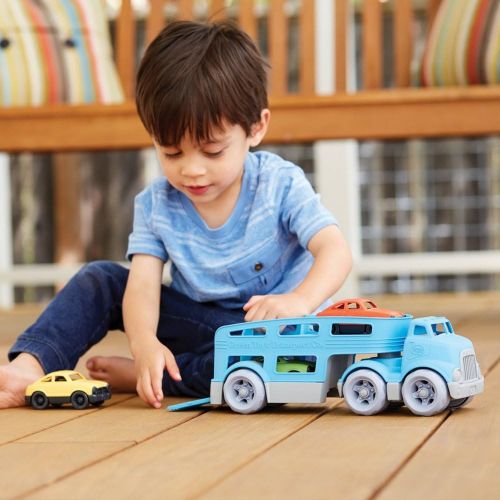  [아마존 핫딜]  [아마존핫딜]Green Toys Car Carrier Vehicle Set Toy, Blue