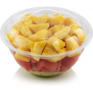 [아마존베스트]Plastic Salad Bowl by Green Direct -18 oz Disposable Clear Mixing Bowl set with lid for chopped - iced - or fruit salad; Meal Prep - Lunch - To Go - Traveling & home use Pack of 25