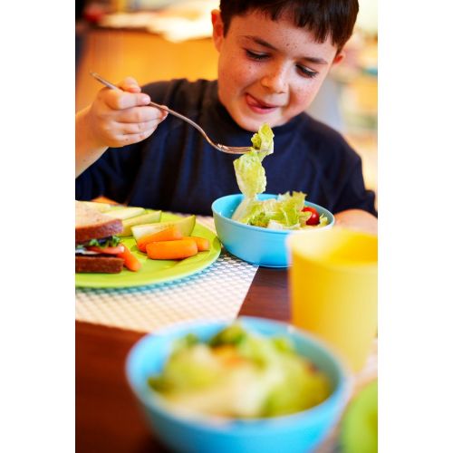  Green Eats 2 Pack Divided Plates, Blue