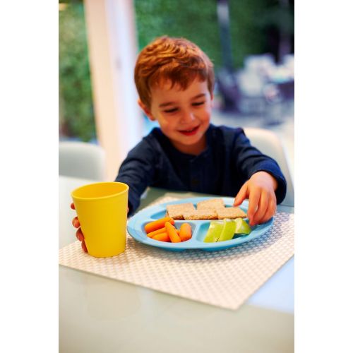  Green Eats 2 Pack Divided Plates, Blue