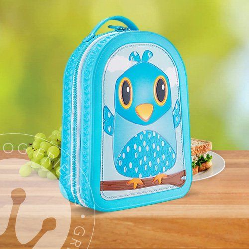  Green Frog Little Kid Backpack- Lunch Bag | School Bag for Toddlers and Little Kids | Boys and Girls | Premium Quality | Adorable Bird Design