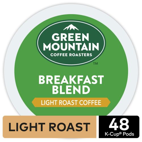  Green Mountain Coffee Breakfast Blend, Keurig K-Cup Pods, Light Roast, 48 Count