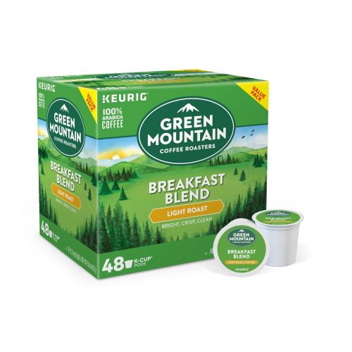  Green Mountain Coffee Breakfast Blend, Keurig K-Cup Pods, Light Roast, 48 Count