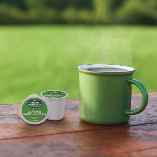  Green Mountain Coffee Caramel Vanilla Cream, Flavored Keurig K-Cup Pods, Light Roast, 48 Count