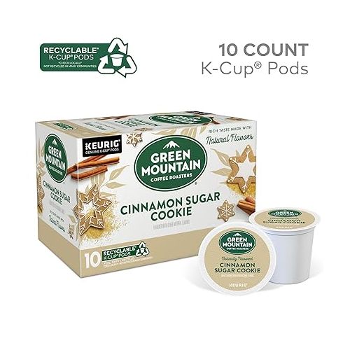  Green Mountain Coffee Roasters Cinnamon Sugar Cookie Coffee, Keurig Single Serve K-Cup Pods, 60 Count