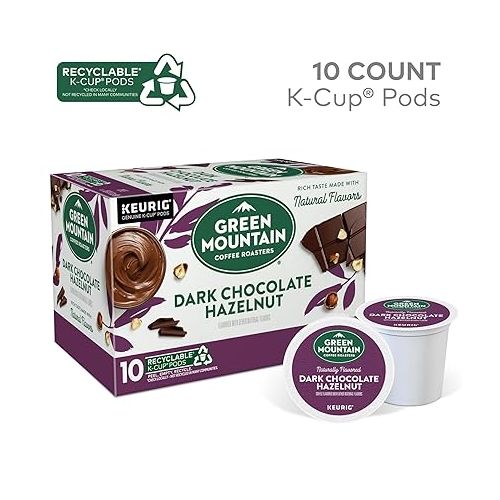  Green Mountain Coffee Roasters Dark Chocolate Hazelnut Coffee, Keurig Single Serve K-Cup Pods, 60 Count