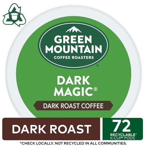  Green Mountain Coffee Roasters Dark Magic, Single-Serve Keurig K-Cup Pods, Dark Roast Coffee Pods, 72 Count