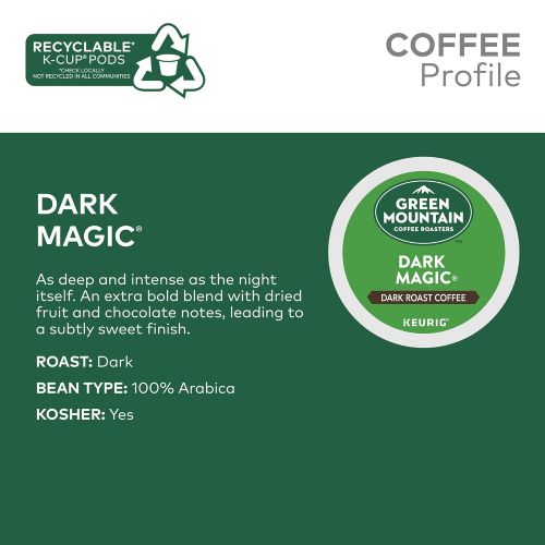  Green Mountain Coffee Roasters Dark Magic, Single-Serve Keurig K-Cup Pods, Dark Roast Coffee Pods, 72 Count