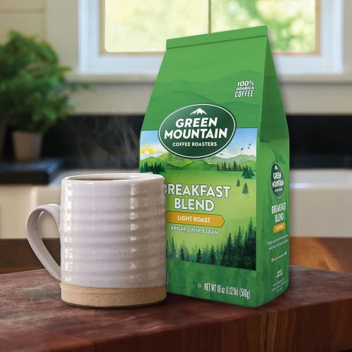  Green Mountain Coffee Roasters Breakfast Blend, Ground Coffee, Light Roast, Bagged 18 oz