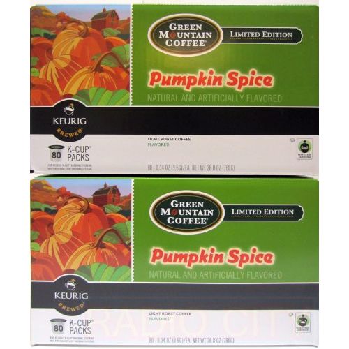  Pumpkin Spice 160 Count Keurig K-Cups - Green Mountain Coffee Fair Trade