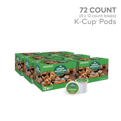  Green Mountain Coffee Roasters Hazelnut, Single Serve Coffee K-Cup Pod, Decaf, 72