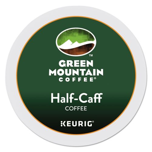  Green Mountain Coffee Roasters Half-Caff, Single Serve Coffee K-Cup Pod, Medium Roast, 12 Count, Pack of 6