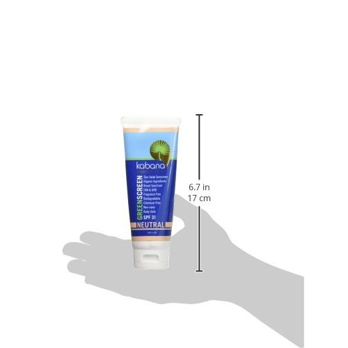  Green Screen Organic Sunscreen Zinc Oxide SPF 31 Tinted Neutral - Soy-Free - Vegan - Gluten-Free - 8oz/230g As 2x4oz