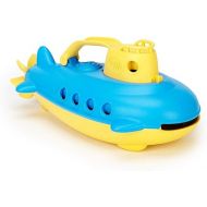 Green Toys Submarine in Yellow & blue - BPA Free, Phthalate Free, Bath Toy with Spinning Rear Propeller. Safe Toys for Toddlers, Babies