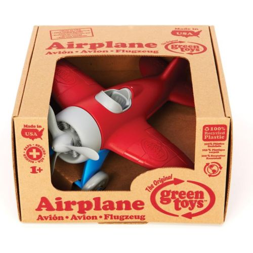  Green Toys Airplane - BPA Free, Phthalates Free, Red Aero Plane for Improving Aeronautical Knowledge of Children. Toys and Games