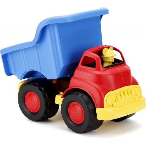  Green Toys Disney Baby Exclusive Mickey Mouse Dump Truck, Red/Blue Pretend Play, Motor Skills, Kids Toy Vehicle. No BPA, phthalates, PVC. Dishwasher Safe, Recycled Plastic, Made
