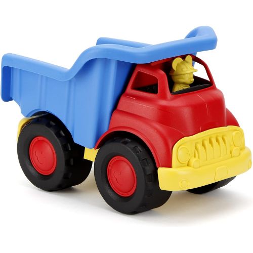  Green Toys Disney Baby Exclusive Mickey Mouse Dump Truck, Red/Blue Pretend Play, Motor Skills, Kids Toy Vehicle. No BPA, phthalates, PVC. Dishwasher Safe, Recycled Plastic, Made