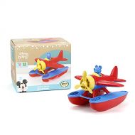 Green Toys Disney Baby Exclusive Mickey Mouse Seaplane, Red/Blue Pretend Play, Motor Skills, Kids Bath Toy Floating Vehicle. No BPA, phthalates, PVC. Dishwasher Safe, Recycled Pl