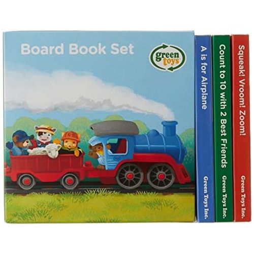  Green Toys Counting, Sounds, ABCs Board Books (3 Pack)