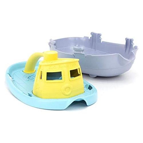  Green Toys GT Tug Boat Assortment - Grey/Yellow/Turquoise