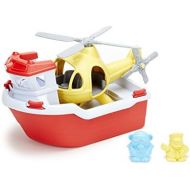 Green Toys Rescue Boat with Helicopter