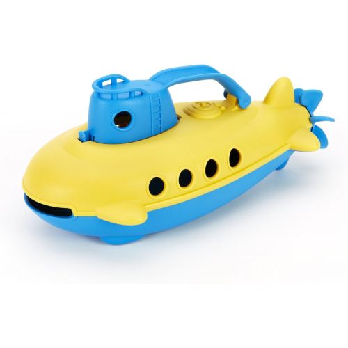  Green Toys Submarine - BPA, Phthalate Free Blue Watercraft with Spinning Rear Propeller Made from Recycled Materials. Safe Toys for Toddlers