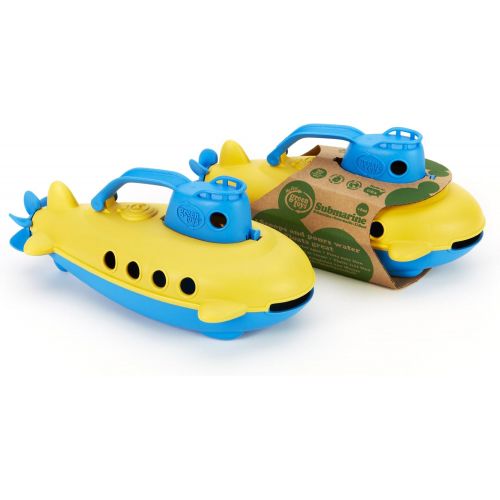  Green Toys Submarine - BPA, Phthalate Free Blue Watercraft with Spinning Rear Propeller Made from Recycled Materials. Safe Toys for Toddlers