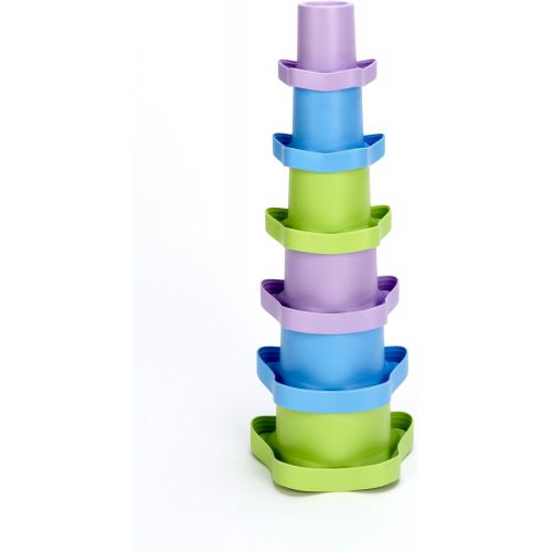  [아마존베스트]Green Toys Stacking Cups, Purple/Blue/Green