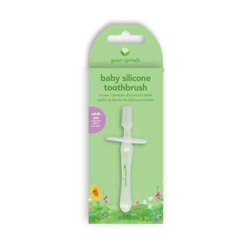  [아마존베스트]Green sprouts green sprouts Silicone Toothbrush | Massages & cleans babys gums & teeth | Soft, flexible, &...