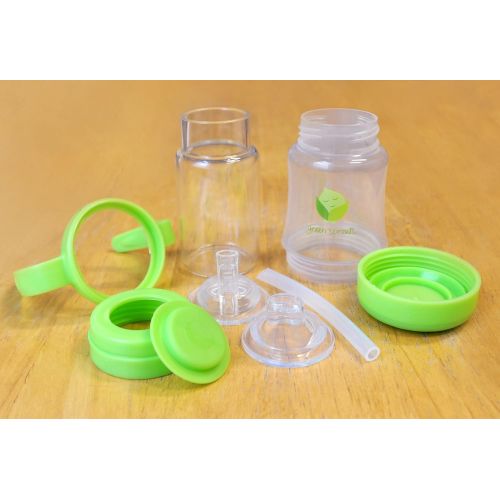  green sprouts Sip & Straw Cup made from Glass | Safer from the inside out | Liquids only touch silicone & glass, Straw supports healthy oral development