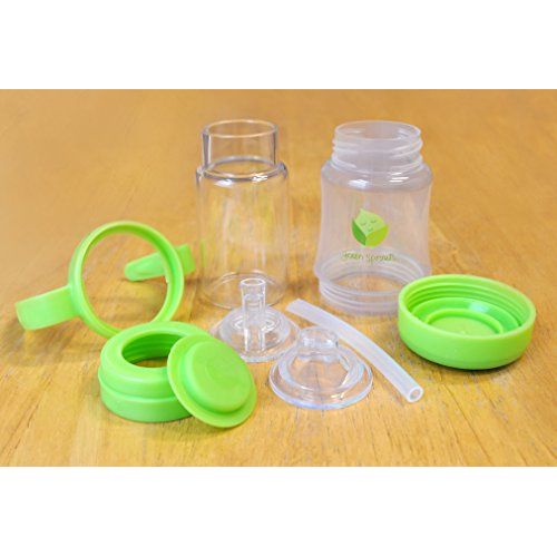  green sprouts Sip & Straw Cup made from Glass | Safer from the inside out | Liquids only touch silicone & glass, Straw supports healthy oral development