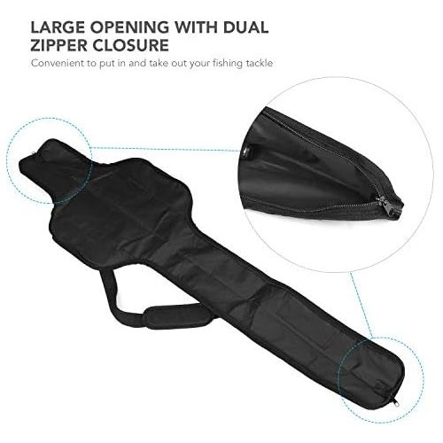  [아마존베스트]Lixada Fishing Rod Bag 55 Inch Portable Folding Fishing Rod Fishing Tackle Protective Storage Bag