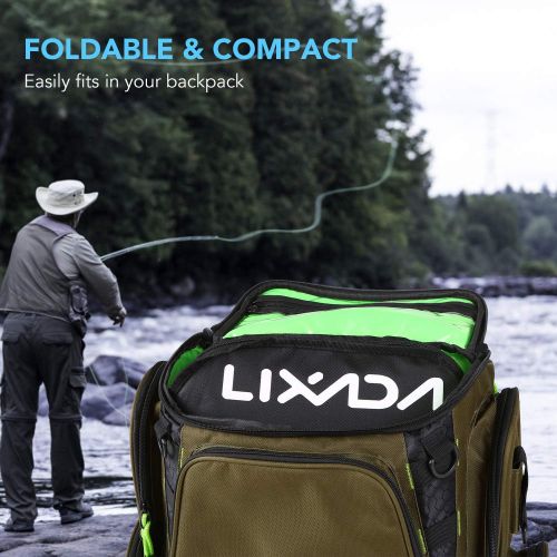  [아마존베스트]Lixada Fishing Rod Bag 55 Inch Portable Folding Fishing Rod Fishing Tackle Protective Storage Bag