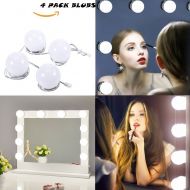 LED Vanity Mirror Lights,GreenClick Hollywood Style LED Makeup Mirror Lights with 4 Dimmable Bulbs, Flexible Lighting Fixture 6000K for Bathroom Makeup Dressing Table (Mirror Not I