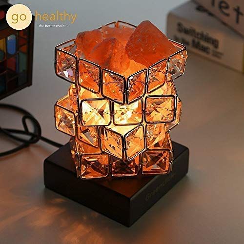  GreenClick Himalayan Pink Salt Lamp,Greenclick Pink Crystal Rock Salt Lamp,3.3 Ibs Natural Hymalain Salt Lamps Night Light With Wood Base,Dimmer Switch &UL-Listed Cord Best Gift Idea (2 Extra