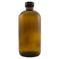 GreenHealth 16 fl oz Amber Glass Bottle with Phenolic Cone Cap (24 Pack)