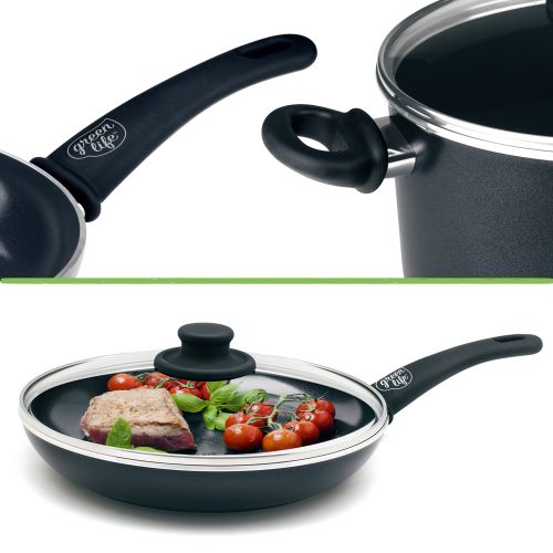  GreenLife Ceramic Non-Stick Cookware Set, 14 Piece