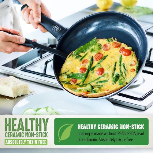  GreenLife Ceramic Non-Stick Cookware Set, 14 Piece