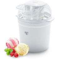 GreenLife 1.5QT Electric Ice Cream, Frozen Yogurt and Sorbet Maker with Mixing Paddle, Dishwasher Safe Parts, Easy one Switch, BPA-Free, White