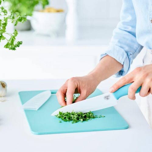  GreenLife CC001730-001 2-Piece Cutting Board Set, Medium & Large, 2pc, Turqouise