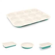 GreenLife Ceramic Bakeware Bundle, Turquoise: Kitchen & Dining
