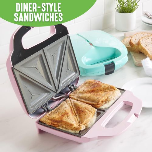  GreenLife Pro Electric Panini Press Grill and Sandwich Maker, Healthy Ceramic Nonstick Plates,Easy Indicator Light, PFAS-Free, Pink