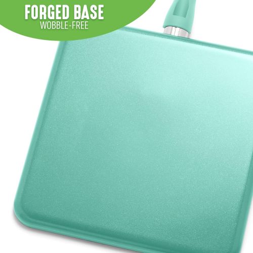  GreenLife Soft Grip Healthy Ceramic Nonstick, 11 Griddle Pan, PFAS-Free, Dishwasher Safe, Turquoise