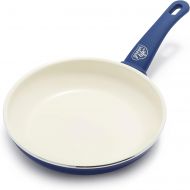 GreenLife Soft Grip Healthy Ceramic Nonstick, 8 Frying Pan Skillet, PFAS-Free, Dishwasher Safe, Blue