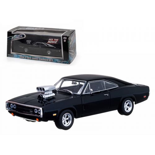  Doms 1970 Dodge Charger Black The Fast and The Furious Movie (2001) 143 Diecast Car Model by Greenlight