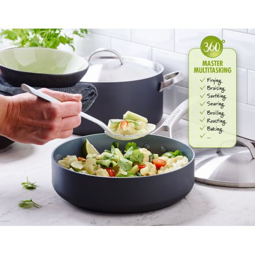  GreenPan Green Pan Paris Ceramic Non-Stick 2 Piece 8 Inch and 10 Inch Frypan Set