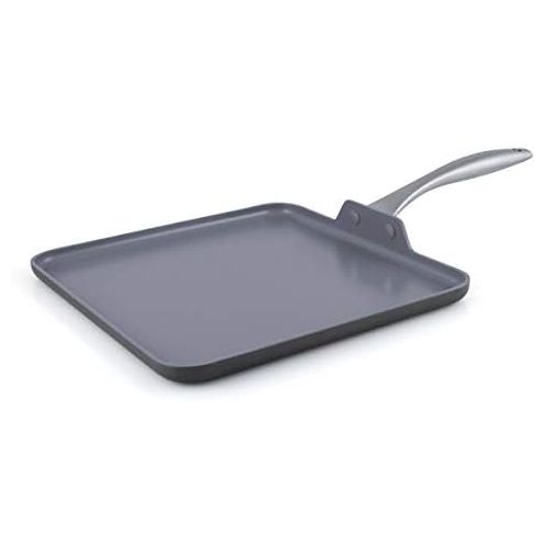  [아마존베스트]GreenPan Lima 11 Ceramic Non-Stick Square Griddle, Grey - CW000190-002